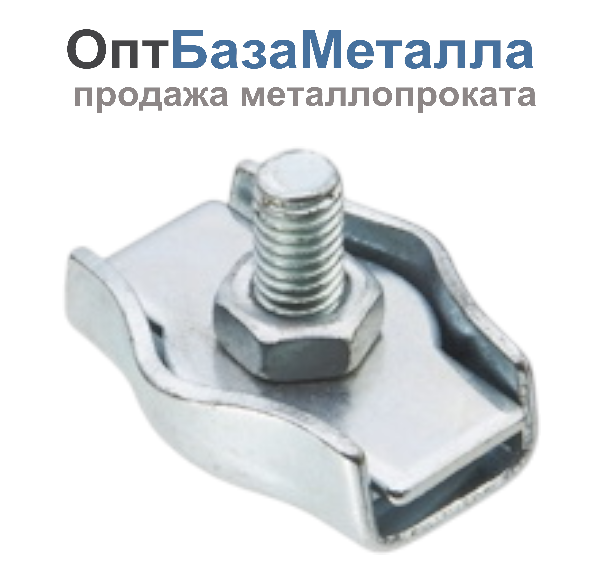 Зажим для стальных канатов одинарный SIMPLEX 3 оцинкованный