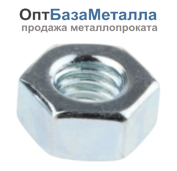 Гайка 6 оцинкованный к.п.8 ГОСТ 5915-70, 5927-70