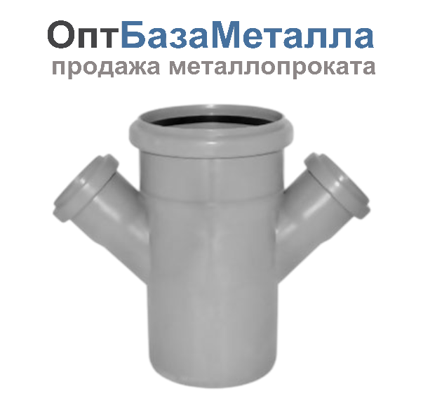 Крестовина PP-H 1-плоскостная серая Дн 110х50х50х45гр ап в/к VALFEX 27111550