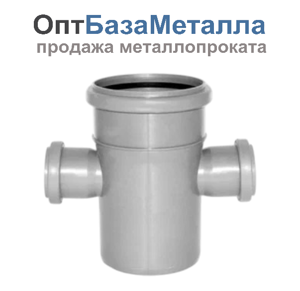 Крестовина PP-H 1-плоскостная серая Дн 110х50х50х87гр ап в/к VALFEX 27211550