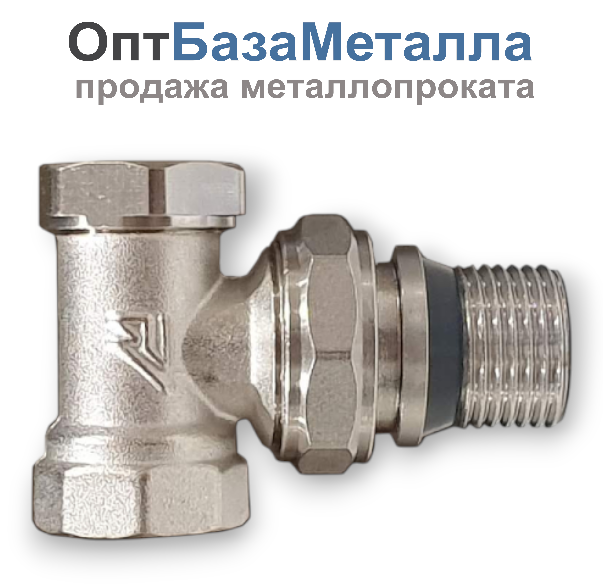 Клапан запорный радиаторный угловой с уплотнительным кольцом 1/2 MC THERMA Q