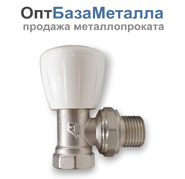 Вентиль ручной радиаторный угловой с уплотнительным кольцом 1/2 MC THERMA Q