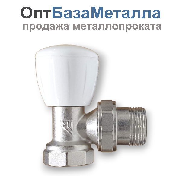 Вентиль ручной радиаторный угловой с уплотнительным кольцом 3/4 MC THERMA Q