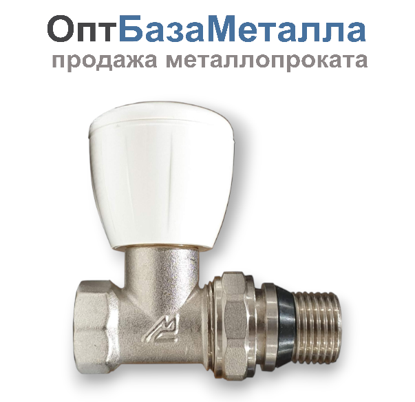 Вентиль ручной радиаторный прямой с уплотнительным кольцом 1/2 MC THERMA Q