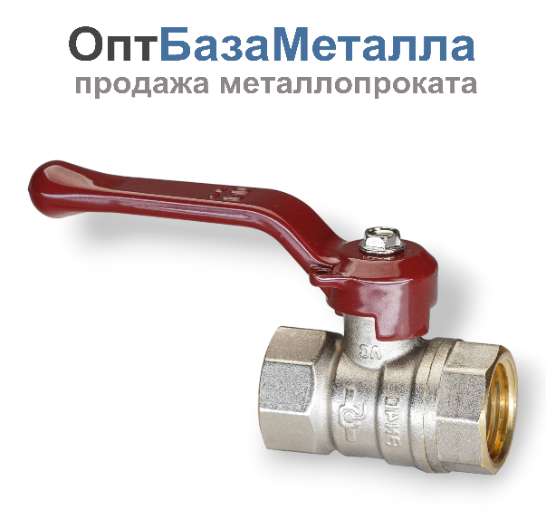 Кран шаровой латунный никельсодержащийь Temper Ду 15 1/2” PN40, ВН/ВН, рычаг 8815ВВР1240, DN 15, 1/2 дюйма