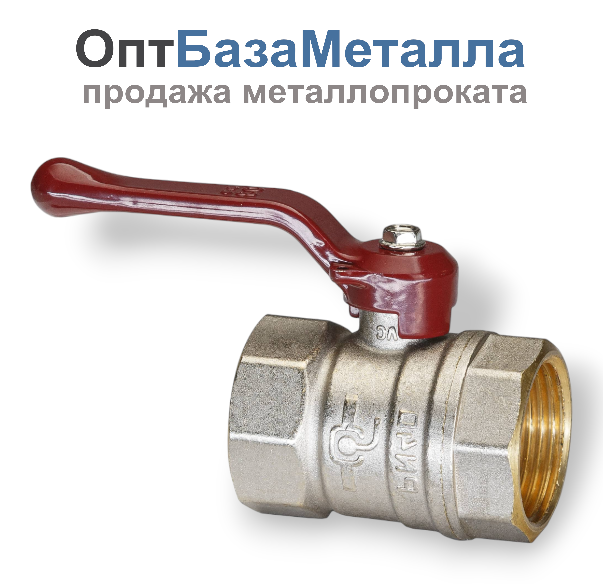 Кран шаровой латунный никельсодержащийь Temper Ду 25 1” PN40, ВН/ВН, рычаг 8825ВВР140, DN 25, 1 дюйм