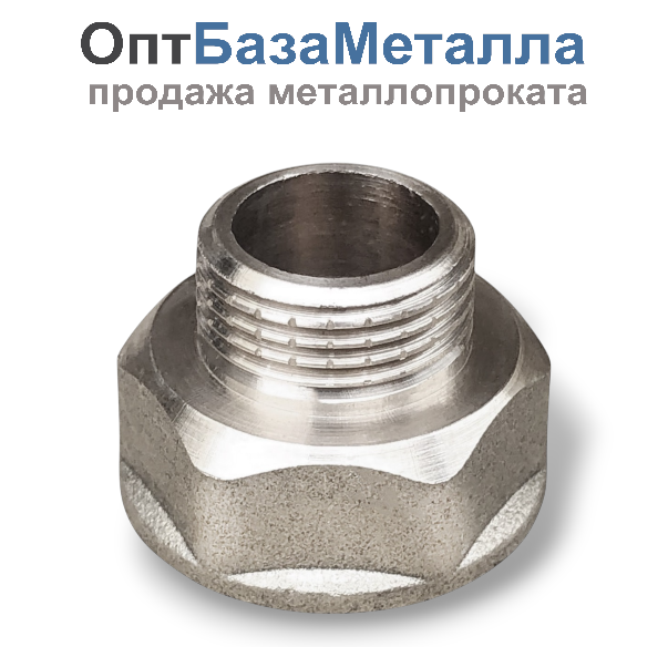 Переход латунь никельсодержащийь Ду 32х20 1 1/4"х3/4" ВР/НР VALFEX VF.592.N.114.034, DN 32