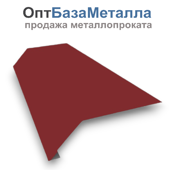 Планка карнизная 0,45х100х65х2000 RAL3005 винно-красный