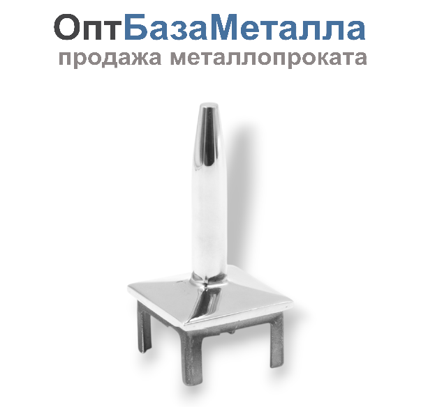 Наконечник палец облегченный AISI 304 40х40 зеркало
