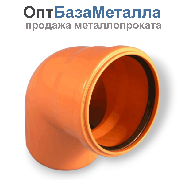 Отвод НПВХ с раструбом коричневый Дн 110х87гр ап в/к Хемкор 2491095