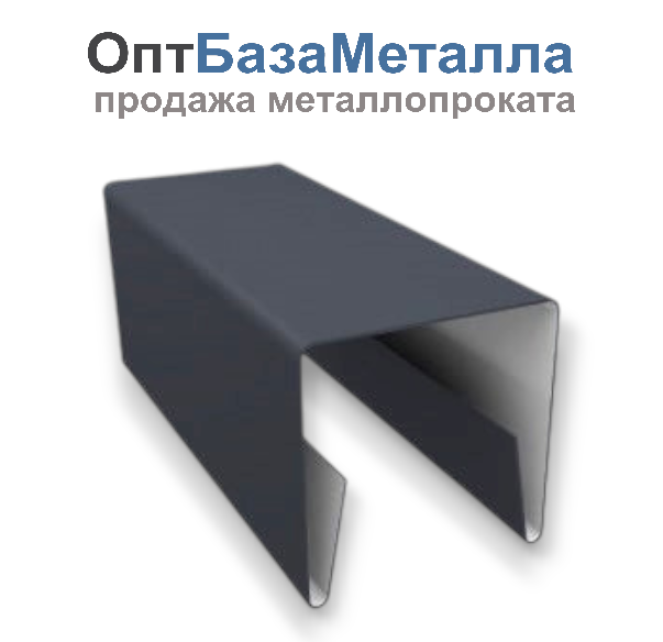 Планка заборная 0,45x23x10x16x2000 RAL7024 графитовый-серый