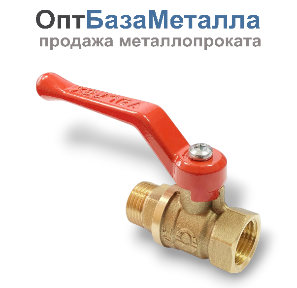 Кран шаровой латунь 11Б27фт1М Ду40 Ру25 ВР/НР рычаг VALFEX VF.215.LR1.112, DN 40