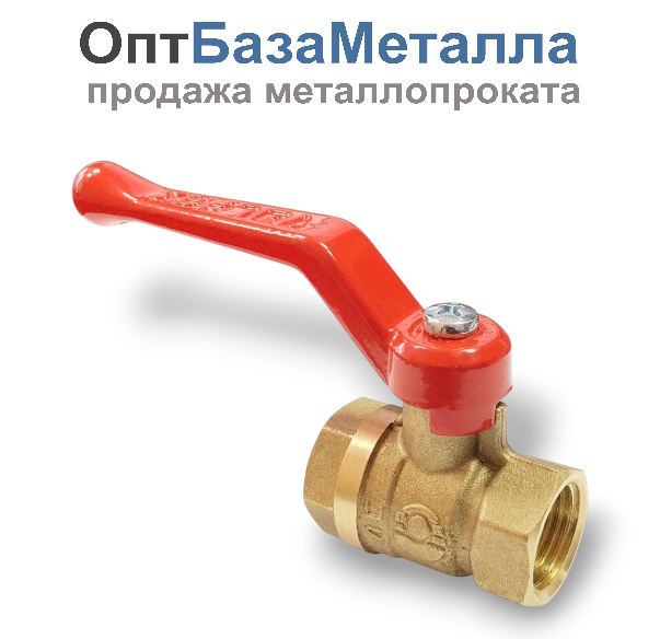 Кран шаровой латунь 11Б27фт1М Ду15 Ру40 ВР рычаг VALFEX VF.214.LR1.012.N/P59, DN 15, 1/2 дюйма